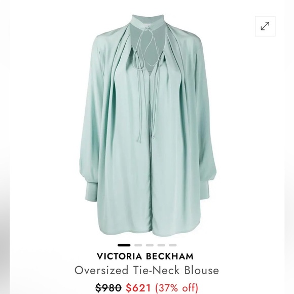 VICTORIA BECKHAM
Oversized Tie-Neck Blouse NWT - Picture 2 of 11